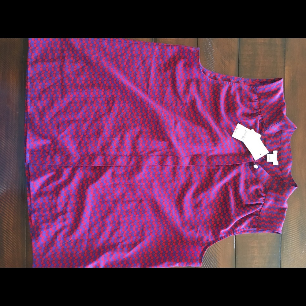 J. Crew cherry top, sleeveless size 14 BNWT